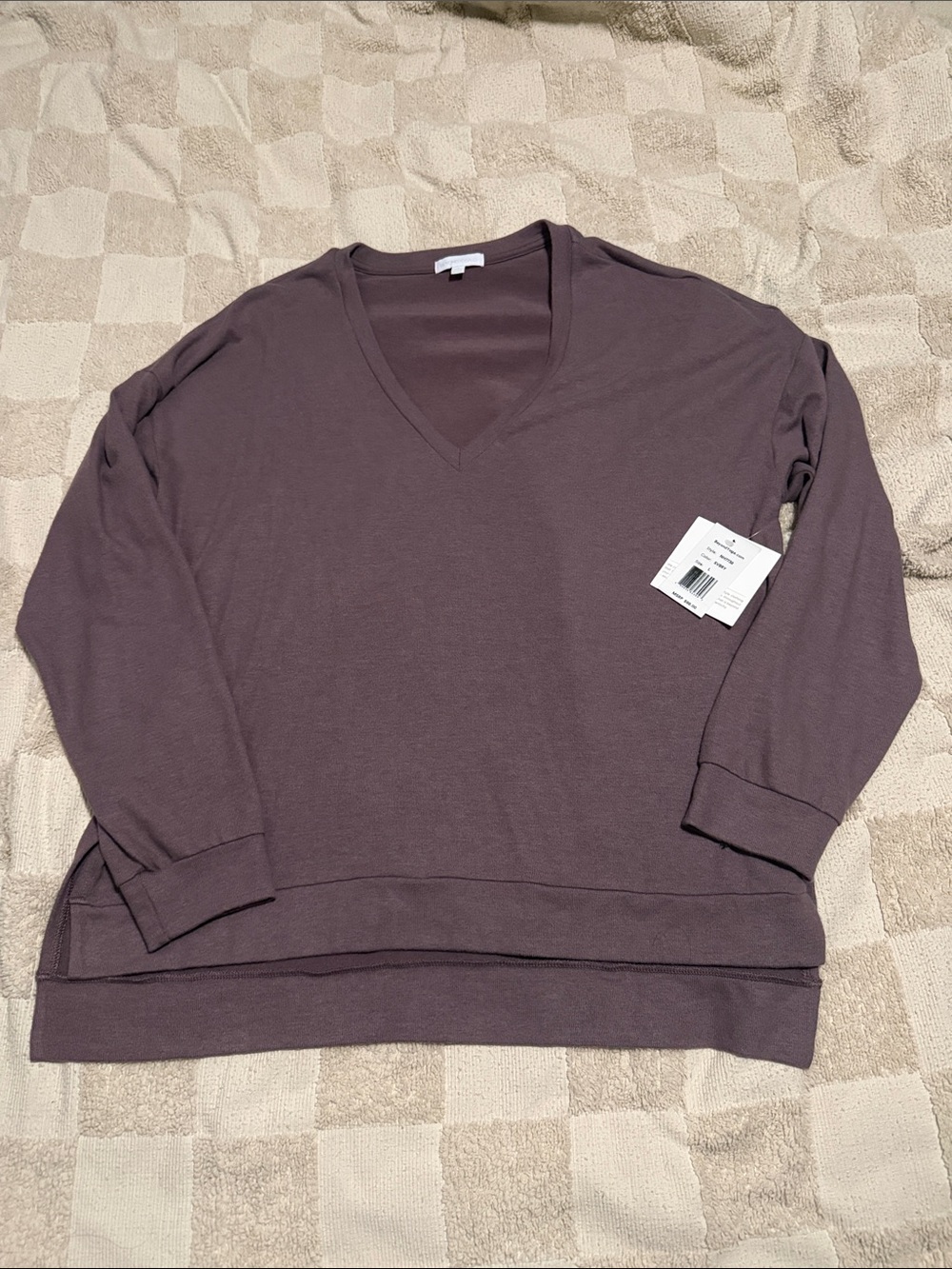 V-Neck Women’s Beyond Yoga Sweater in Dusty Plum